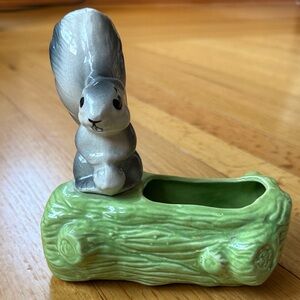 Vintage Ceramic Squirrel Planter